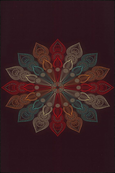 Rugs Modern Halı Colorful Leaf Star Patterned Woven Base Carpet and Washable ...