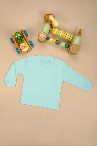 bebetospik Cotton Long Sleeve Soft Shoulder Snap Bodysuit