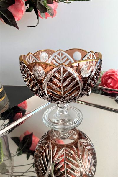 DECOSTYLE Gold Embroidered Colorful Daisy Cut Sugar Bowl - Leafy Decor Hand Mouth Part