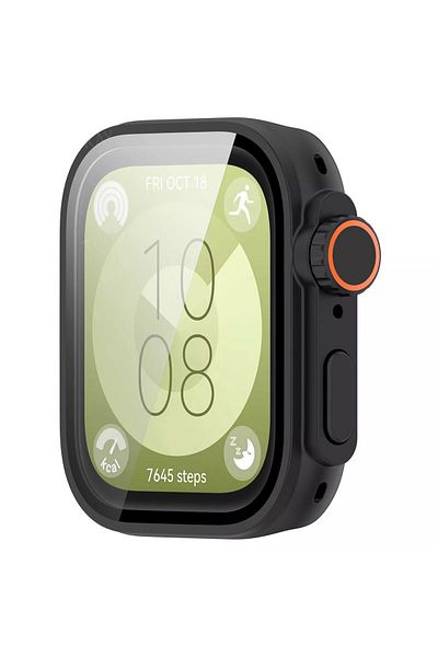 Nezih Case محول حافظة Huawei Watch Fit 3 - 49 ملم لساعة Apple Watch Ultra مع واقي شاشة