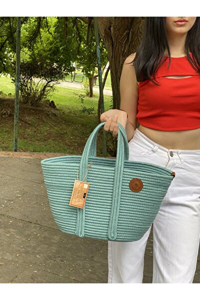 ModaCardin حقيبة الشاطئ والكتف - حقيبة يد من قش الجوت