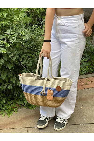 ModaCardin Пляжна сумка та сумка через плече - сумка ручної роботи з джутового плетіння