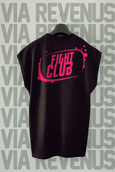 Vordevia Tricou sport cu imprimeu pe spate Fight Club - Mâneci zero
