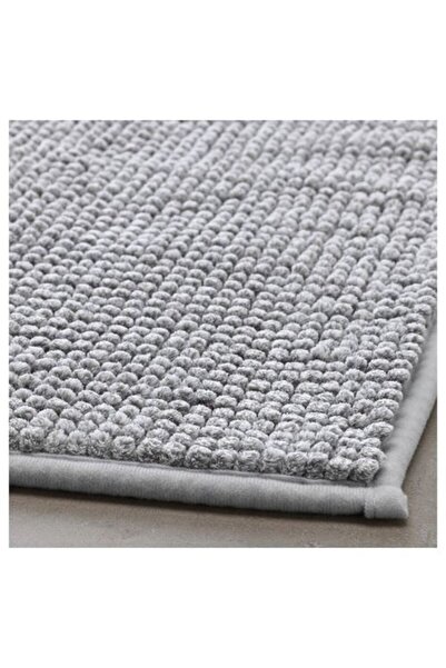IKEA Toftbo 120 X 60 Cm Microfiber Bath Mat Gray - White Ultra Soft