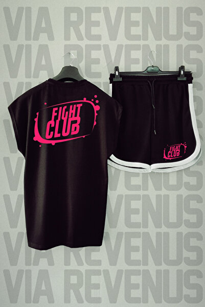 Vordevia Fight Club Crew Neck αθλητικό μπλουζάκι και μαύρο αθλητικό σορτς - ε...
