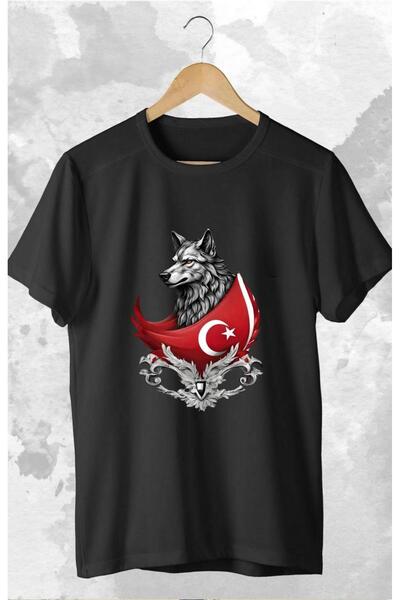 Massgai Bozkurt Turkish Štampano Unisex Oversize kroj Pamuk T-shirt - Kratki ...