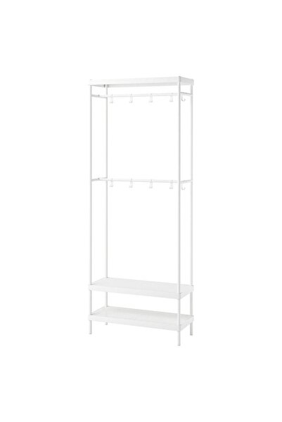 IKEA Mackapar Metal Portmanto - Askılık - Beyaz - 78x32x200 Cm
