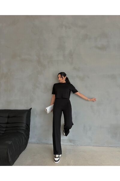 Floral Sport طقم توب وبنطلون قصير مودال فاخر