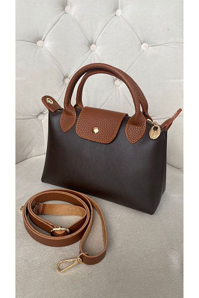 Mercan Stores Women's Mini Bitter Brown Zipper and Snap Closure Hand and Shoulder Bag