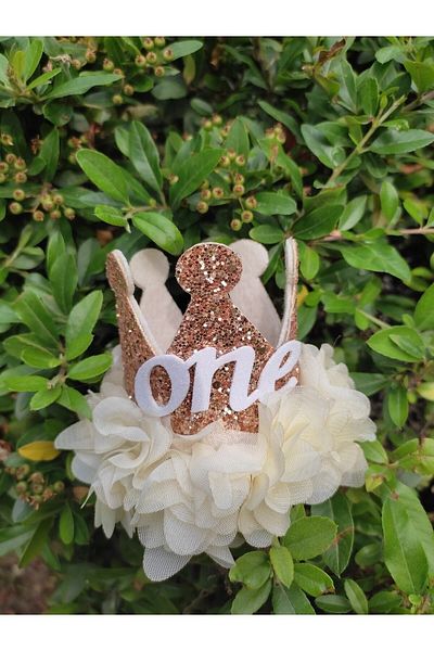 damlakids 1 Year Birthday Crown Copper/ecru