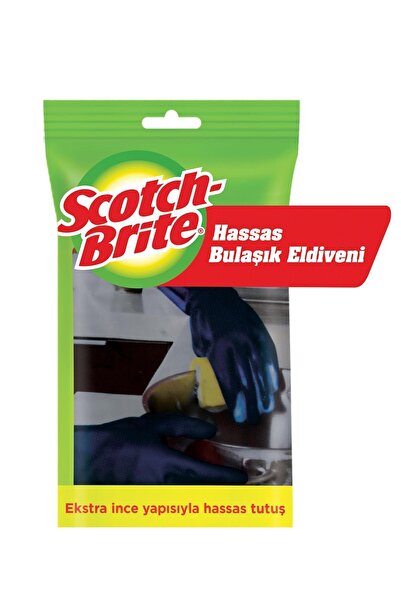Scotch Brite Brite Hassas Eldiven No:7 Renk Olarak Lacivert Ve Yeşil