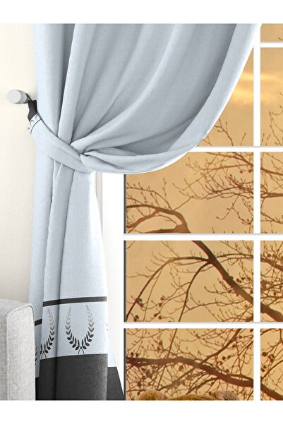 Ardizayn ستارة خلفية للأطفال بنمط التاج الأزرق من القماش المخملي مطبوعة رقميًا بجناح مزدوج