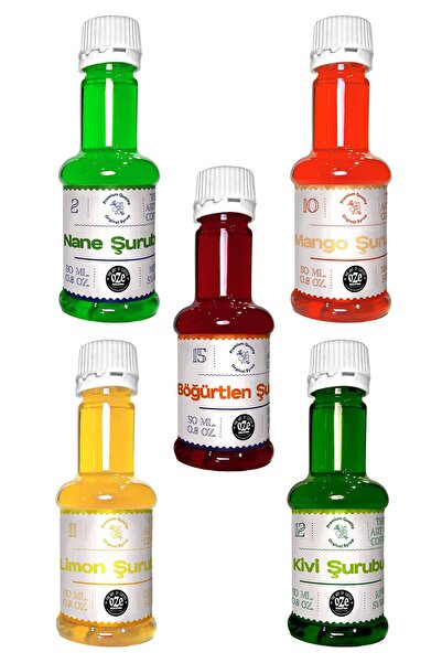 Oze Mini Şurup Seti Beşli Fırsat (böğürtlen, Kivi, Limon, Nane, Mango)