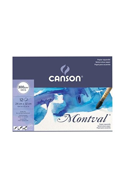Canson Montval Sulu Boya Blok Pad Canmontv 12 Yaprak 24x32 Cm 300 gr Sulu Boy...