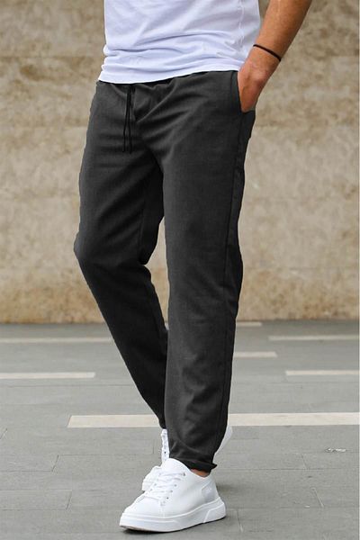 BayBayan Ανδρικό άνετο Jogger Fit - Παντελόνι με Lycra και ελαστική μέση