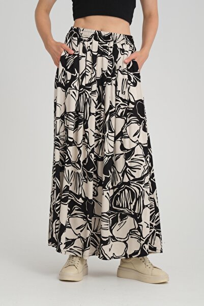 ALEXANDERGARDI VZOROVANÁ KAPSKA DLOUHÁ PLISOVANÁ SUKNĚ S ELASTICKÝM PASEM (B24-00199)