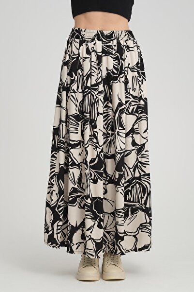 ALEXANDERGARDI VZOROVANÁ KAPSKA DLOUHÁ PLISOVANÁ SUKNĚ S ELASTICKÝM PASEM (B24-00199)