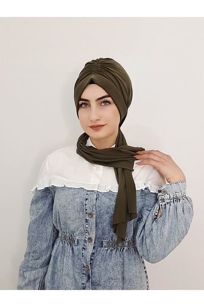 R&S modibone Khaki Color Hijab Swimmer - Compatible with Sea and Pool Cap, Hasema and Maiyo Top