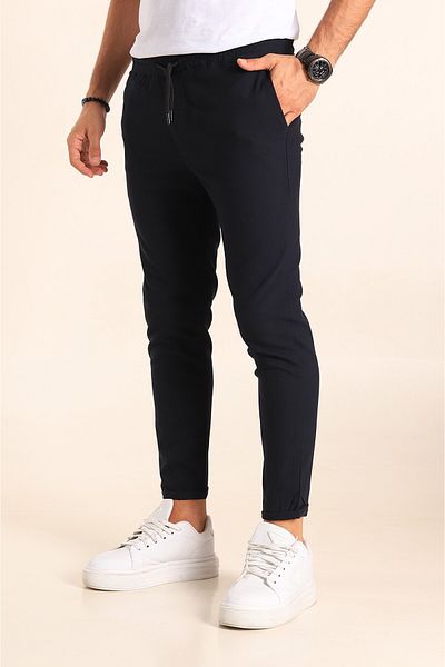 BayBayan Pantaloni de sport pentru bărbați, cu talie, confortabili, din țesătură Lycra