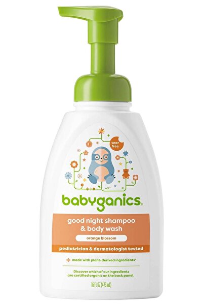 Babyganics 473 مل شامبو أطفال برائحة زهر البرتقال