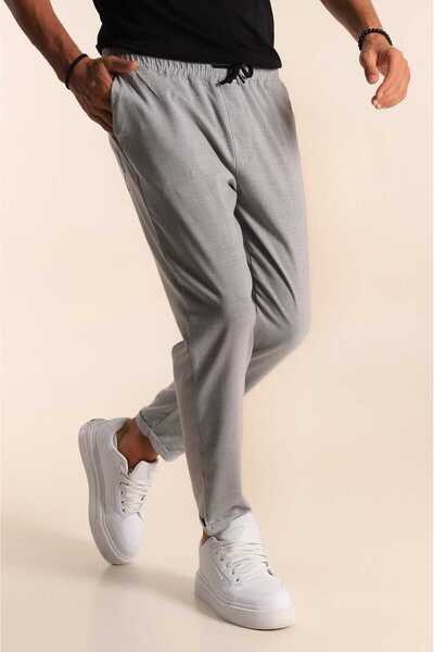 BayBayan Pantaloni de sport pentru bărbați, cu talie, confortabili, din țesătură Lycra