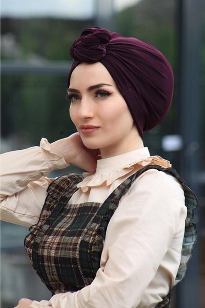 R&S modibone Hijab Swimmer - DESIGN Bonnet, for Sea and Pool, Plum Compatible with Hasema and Maiuo Top