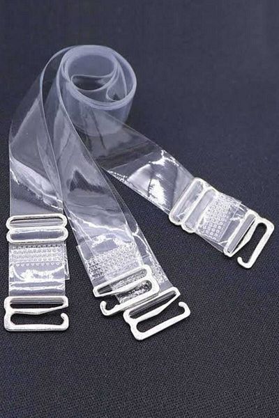 Kardelen Pachet de 6 bretele plate transparente pentru sutien