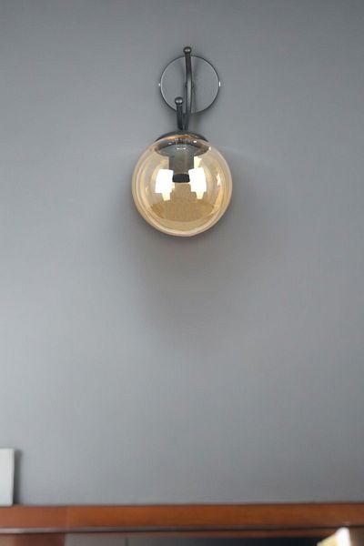 Fer Avize Sıla Sconce Modern Design Black Color White Glass Cafe - Kitchen - Bedroom - Hall Wall Sconce