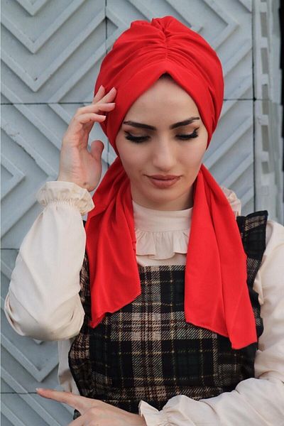 R&S modibone سباحة حجاب - غطاء محرك السيارة بتصميم أحمر، للبحر وحمام السباحة، متوافق مع هاسيما وماركو