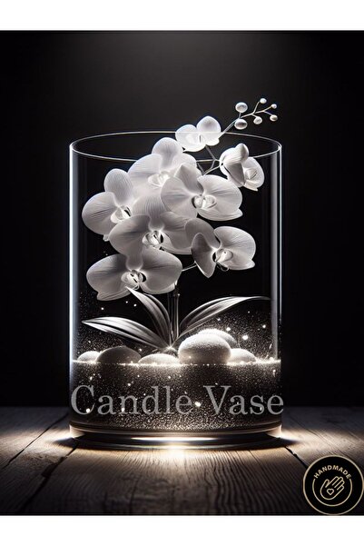 Paşabahçe Vază cilindrică din sticlă 14 cm lățime 20 cm înălțime Fabricată manual