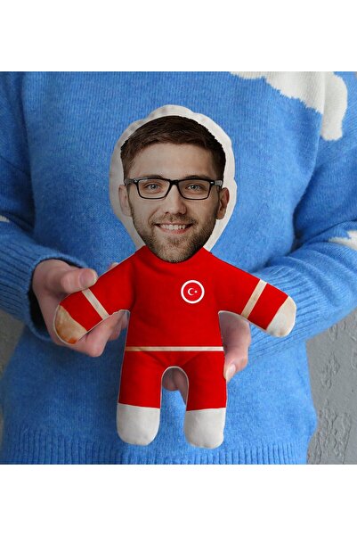 Bk Gift Kişiye Özel Fotoğraflı Ay-Yıldız Formalı Bebek Yastık-1, Milli Takım,...