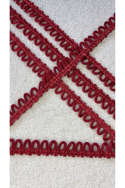 Ozpas Red Buttonhole Knitted Strip - 1.5cm Edge, Width 5m