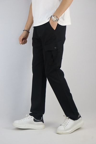 inpool Cotton Gabardine Fabric - Oversize Cargo Pocket Pants 256, Waist Lace-up