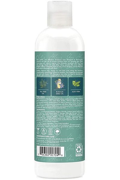 Shea Moisture 384ml Adhesive Residue - Wig and Prosthetic Hair Cleansing Shampoo
