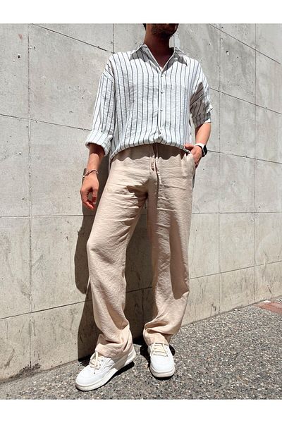SAVA Beige Modal Fabric Pants