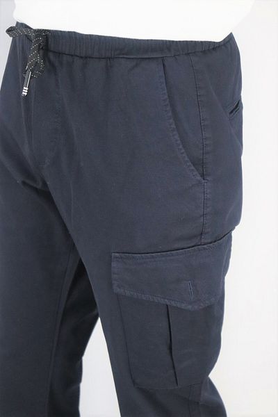 inpool Cotton Gabardine Fabric - Oversize Cargo Pocket Pants 256, Waist Lace-up