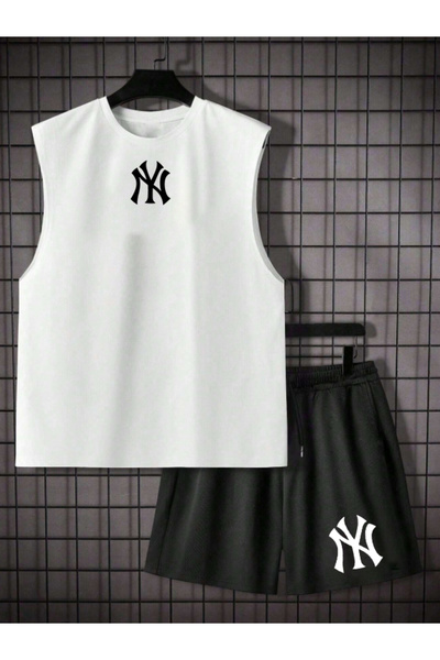 Modern Moda Unisex 0 Sleeve T-Shirt and Shorts Set - 2-Piece Combination
