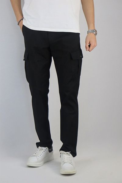 inpool Cotton Gabardine Fabric - Oversize Cargo Pocket Pants 256, Waist Lace-up