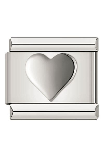 Naturel Tılsım 9mm Heart Charm - Italian Stainless Steel