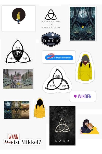 MiniPera Set de 15 autocolante cu design special pentru serialul Netflix Dark