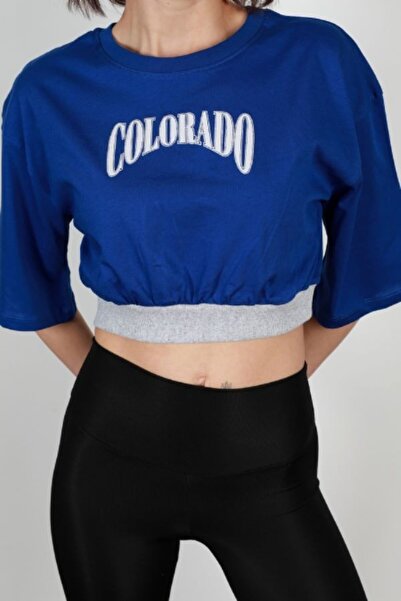 GİYSA Colorado printed γυναικείο μπλουζάκι - ριμπ φούστα, 0034