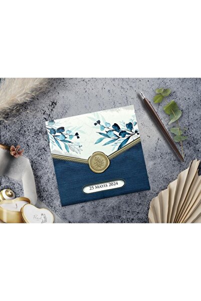 Genel Markalar Düğün Davetiyesi Cem Davetiye Elegance 7003 Baskı Dahil