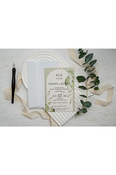 abcofis Düğün Davetiyesi Ekonom Erdem Davetiye 9344 Baskı Dahil