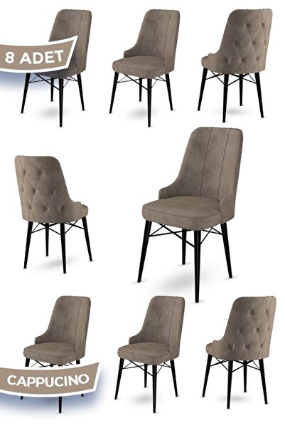 Canisa Araz Serisi, 1.sınıf Babyface Ithal Kumaş Siyah Gürgen Ayak, 8 Adet Ca...