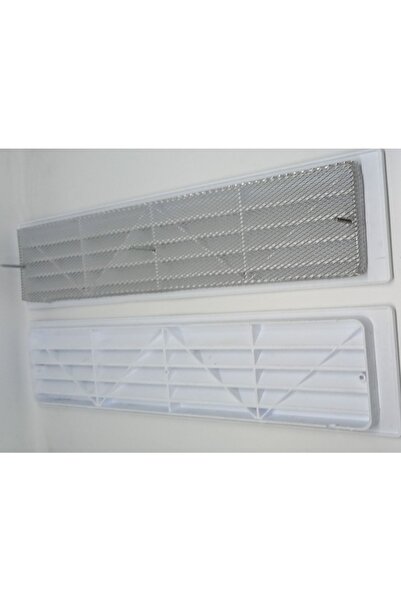 RENUZU Kapı Altı Transfer Menfezi Plastik Alüminyum Sinek Telli 40x9 Dıştan Dışa Ölçü