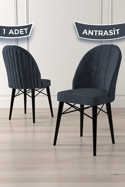 Canisa Jena Serisi 1 Adet Antrasit Yemek Odası Sandalyesi 1.sınıf Babyface It...