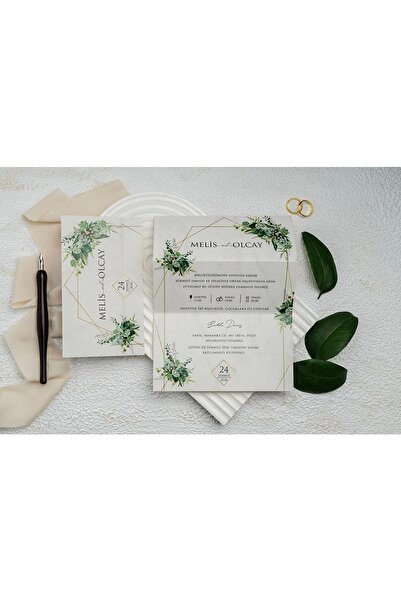 abcofis Düğün Davetiyesi Ekonom Erdem Davetiye 9348 Baskı Dahil