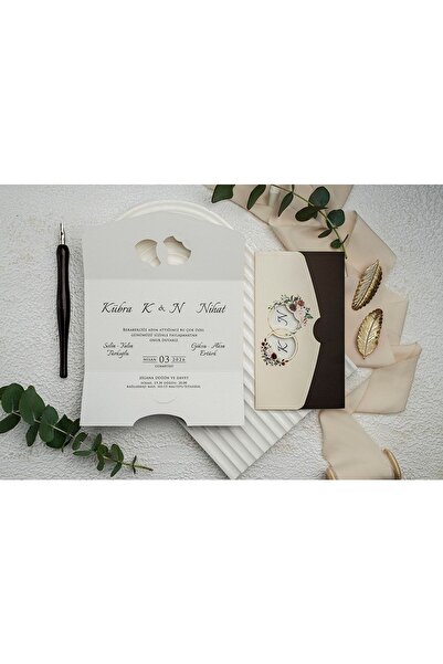 abcofis Düğün Davetiyesi Ekonom Erdem Davetiye 9353 Baskı Dahil