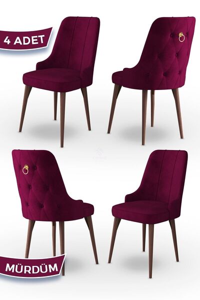 Canisa Enoa Serisi, 1.sınıf Babyface Kumaş Ceviz Gürgen Ayaklı,4 Adet Mürdüm ...