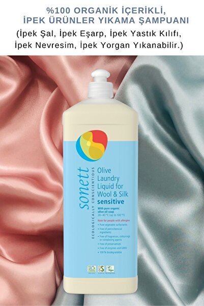 Sonett Ipek Ve Yün Şal, Eşarp, Yorgan, Yastık Kılıfı Için 1 Litre Organik Yık...